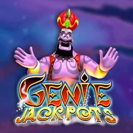 Genie Jackpots online game logo by Blueprint Gaming on onlyspinscasino.org.pl