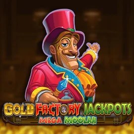 Gold Factory Jackpots Mega Moolah logo – Jackpots by Aurum Signature Studios at OnlySpins Casino